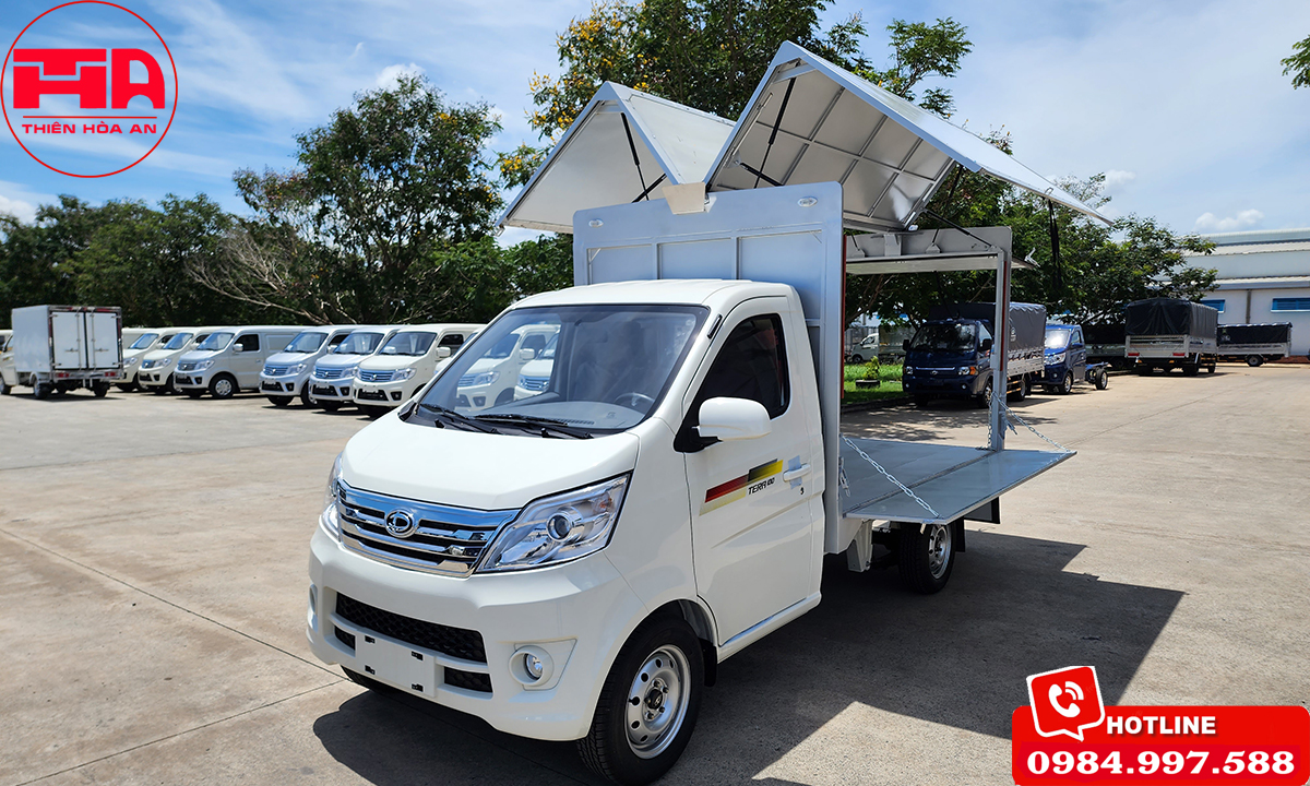 Báo giá xe tải Tera 100 thùng kín cánh dơi