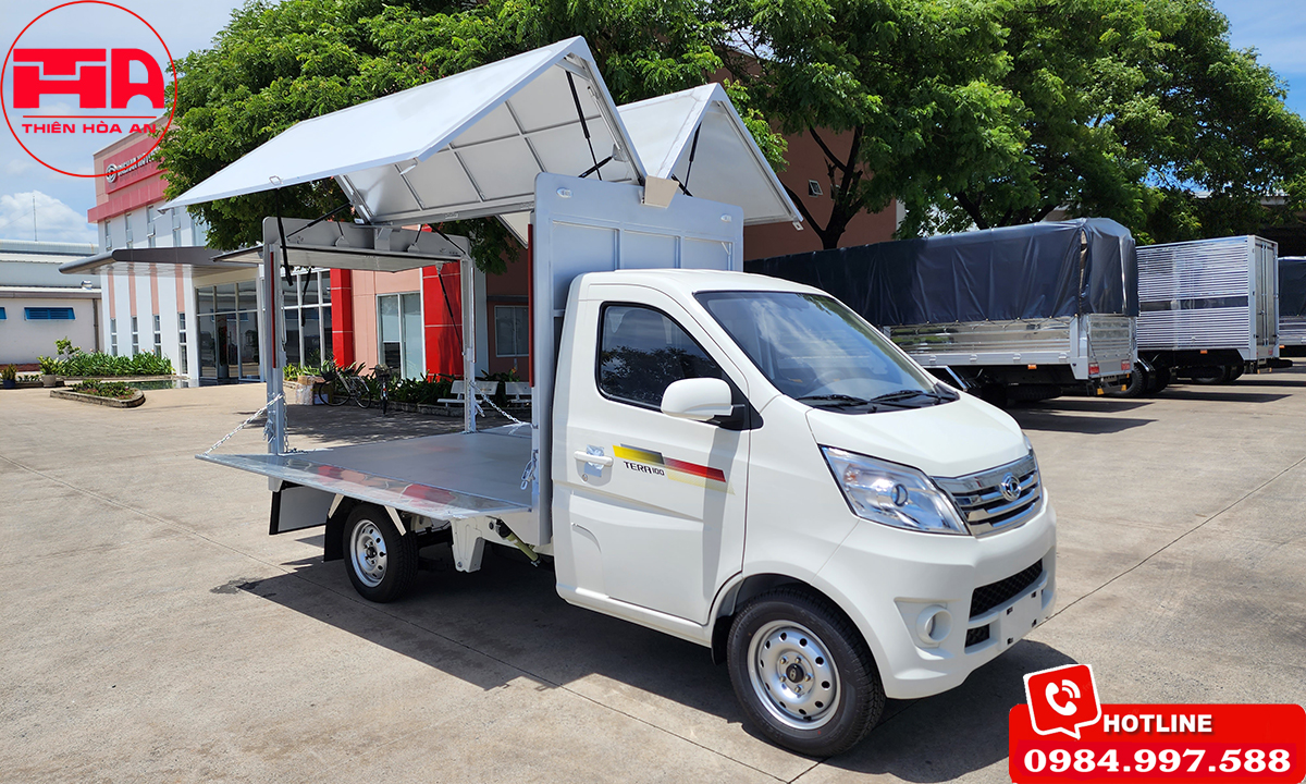 Xe tải tera 100 thùng kín cánh rơi