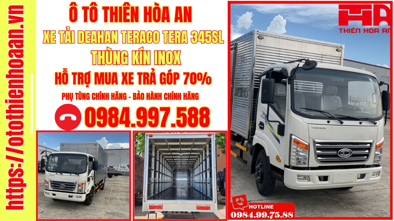 Báo Giá Xe Tải Tera 345SL Thùng Kín
