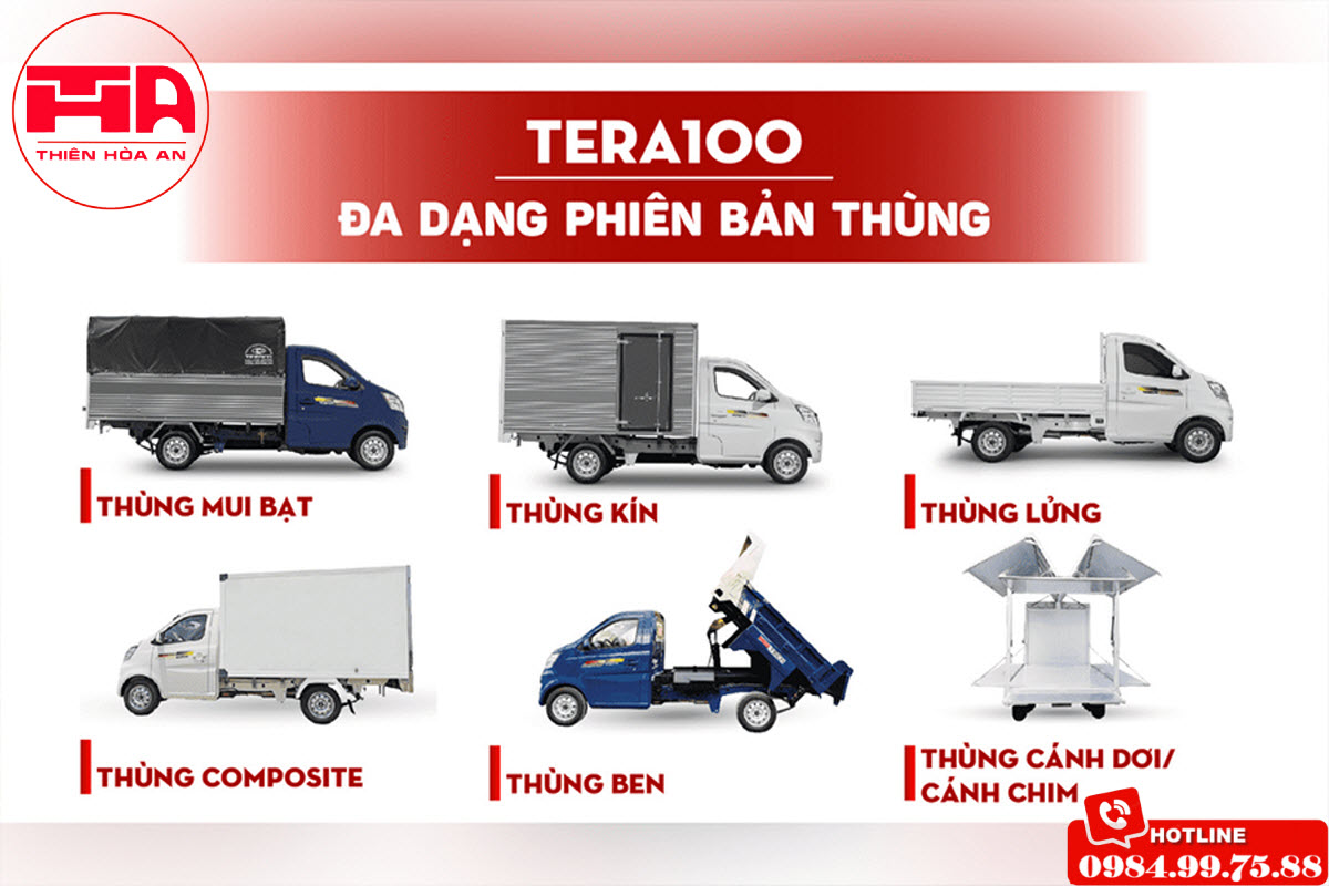 Đánh giá tổng quan xe tải Daehan Teraco Tera 100 990 kg