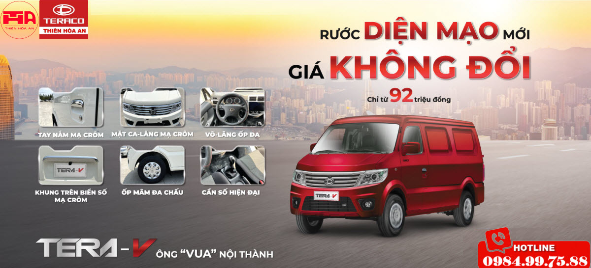 Xe tải van Tera V 945kg tại Yên Bái