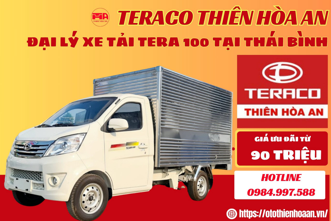 Đại lý xe tải Tera 100 990kg tại Thái Bình