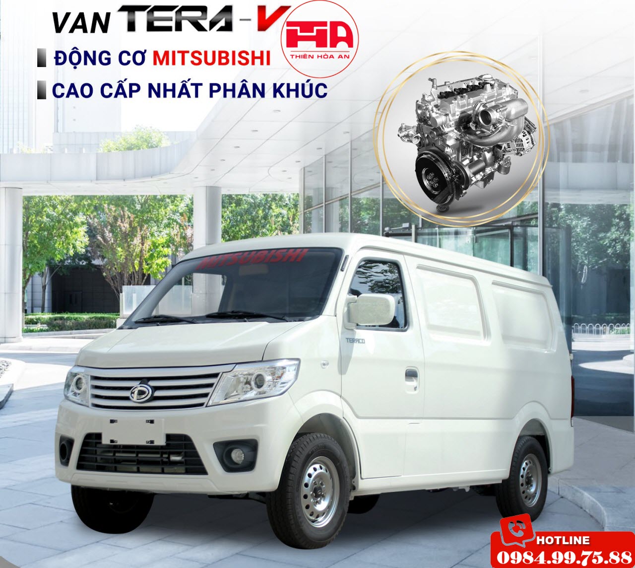 Xe tải van Tera V 945kg tại Yên Bái