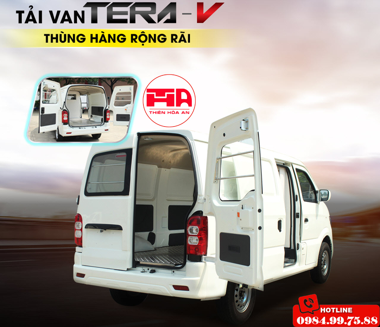 Xe tải van Tera V 945kg tại Yên Bái