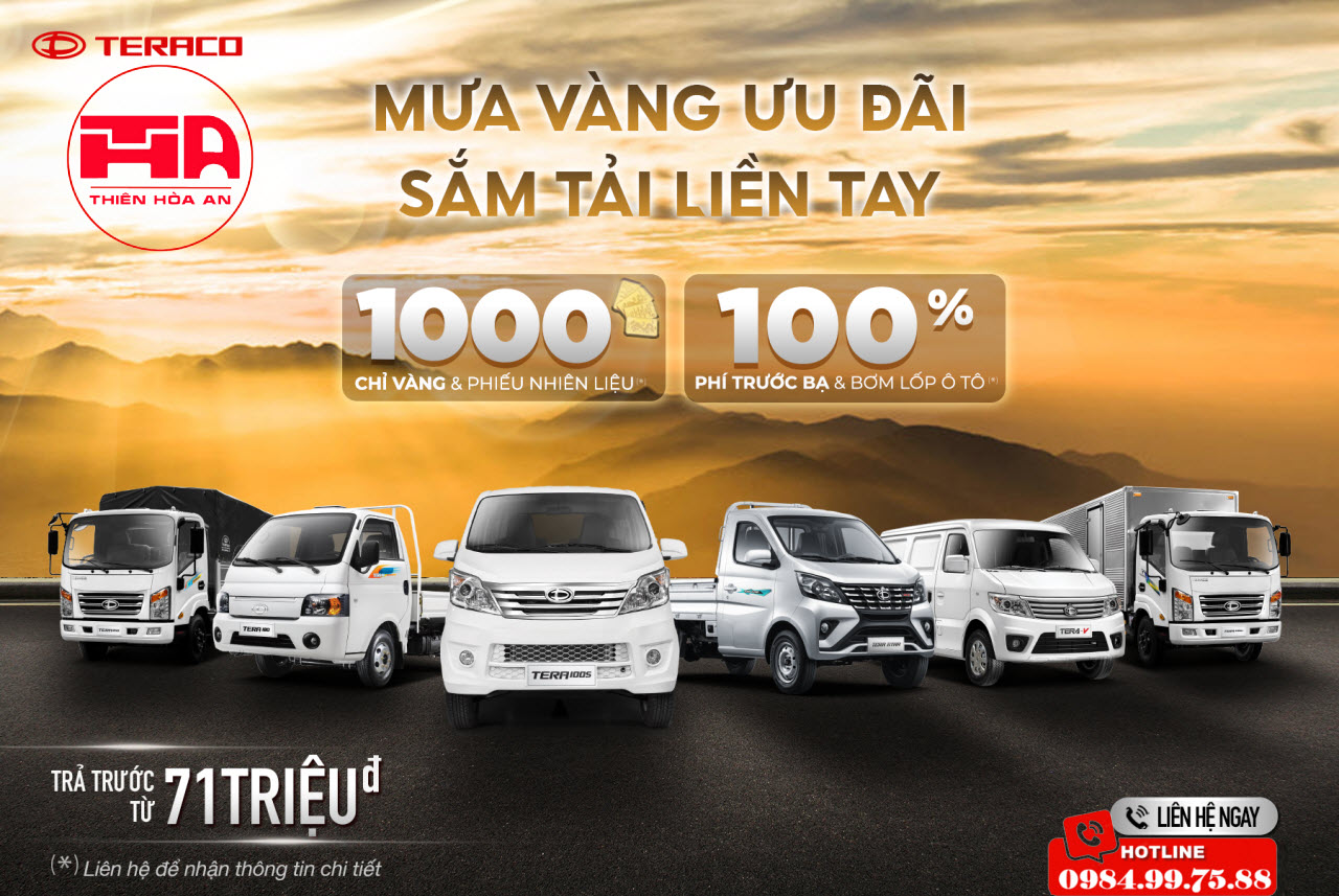 Ưu đãi mua xe tải Teraco