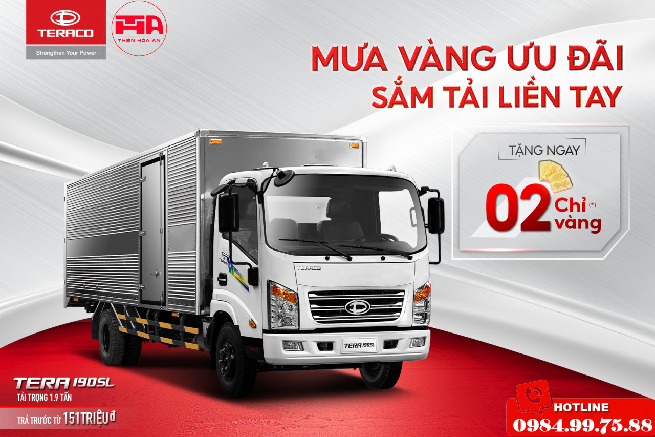 Ưu đãi mua xe tải Teraco