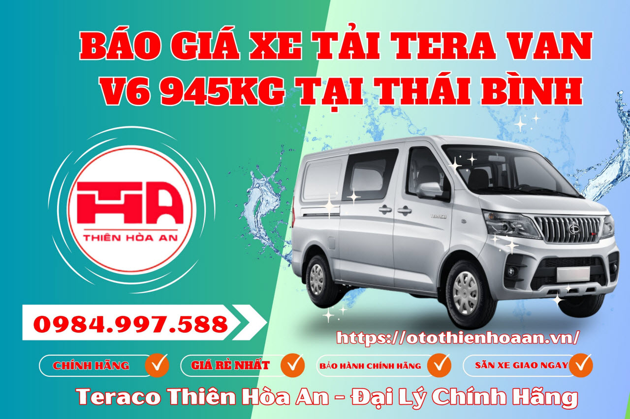 xe tải van Tera V6 945kg tại Thái Bình