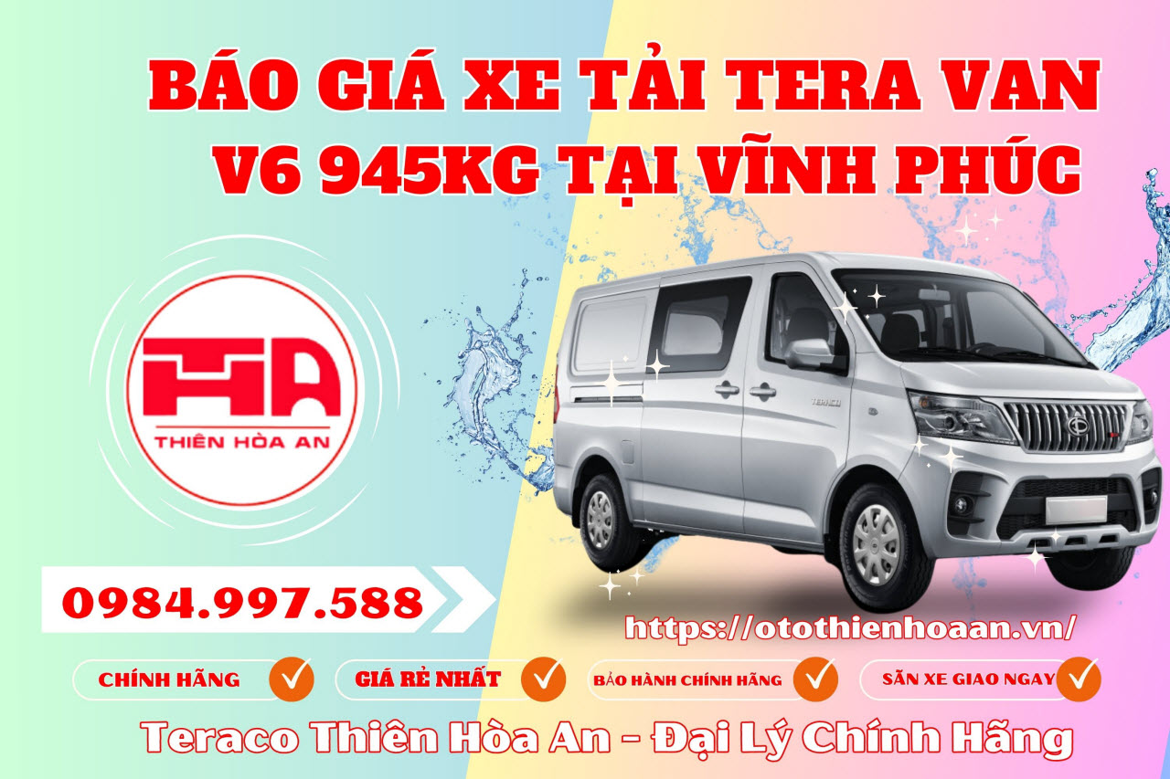 Giá xe tải Van Tera V6 tại Vĩnh Phúc