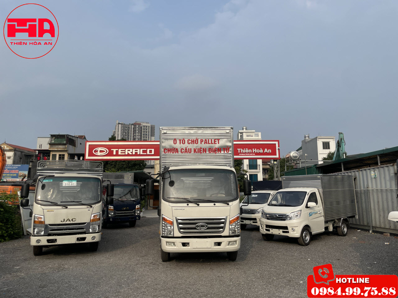 Giá xe tải Tera 345SL Euro5 Thùng kín chở Pallet