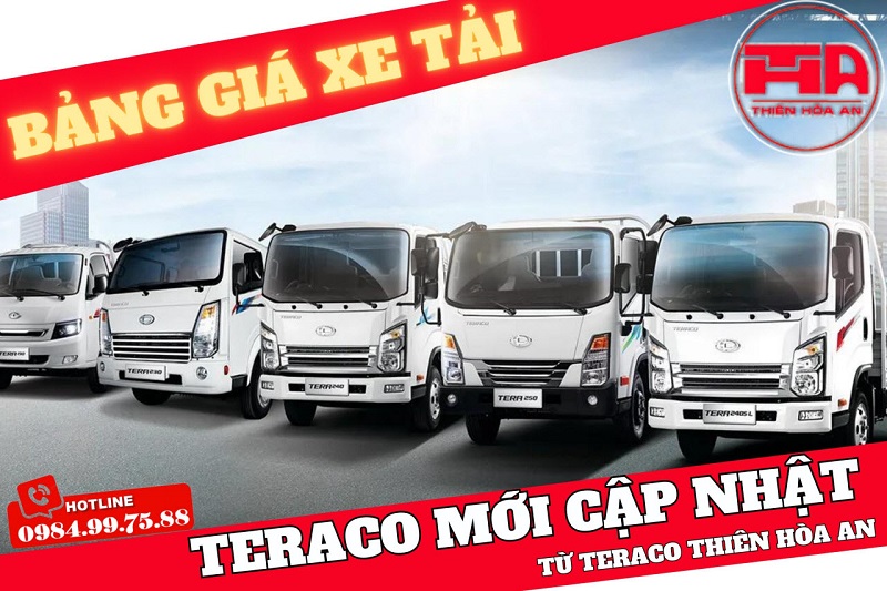 bảng giá xe tải teraco