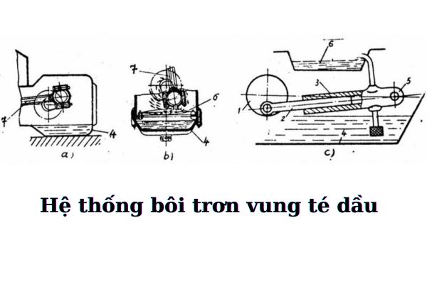 hệ thống bôi trơn vung té dầu