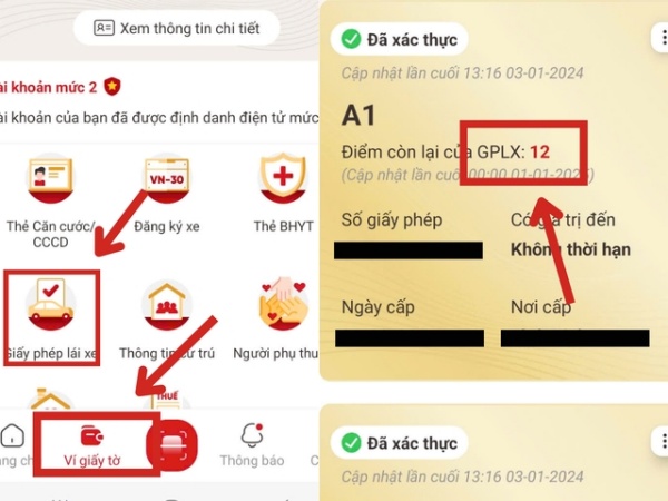 cách tra cứu thông tin trừ điểm bằng lái xe